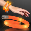 Light Up Orange Flash Tube Bracelets - Blank